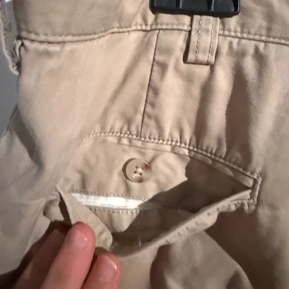 Polo Ralph Lauren Size 34 Khaki Flat Front Chino Shorts Classic Preppy Golf LOGO